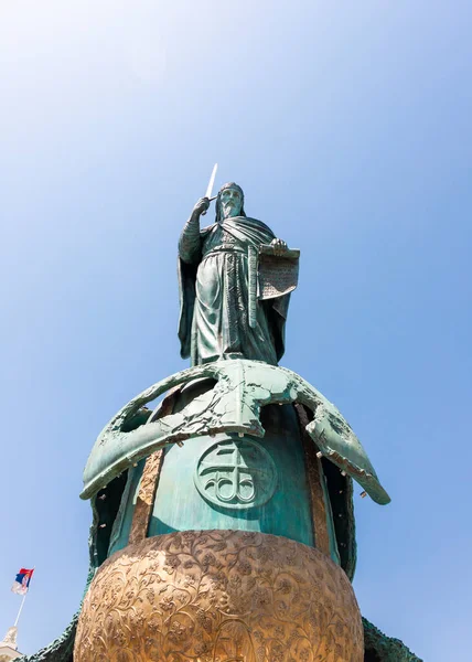 Stefan Nemanja Grand Prince Serbia Monument Belgrade Serbia — Photo
