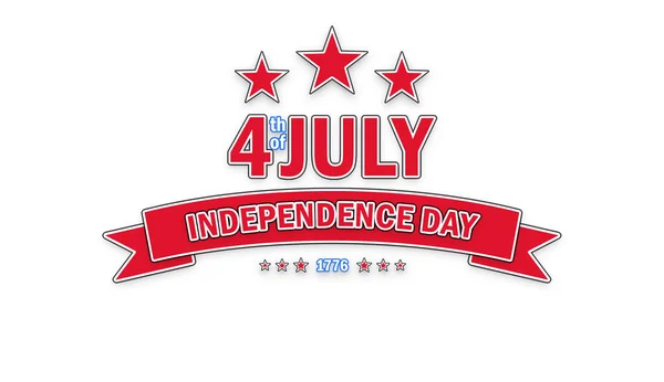 Happy 4Th July Usa Independence Day Greeting Card American National — 스톡 사진