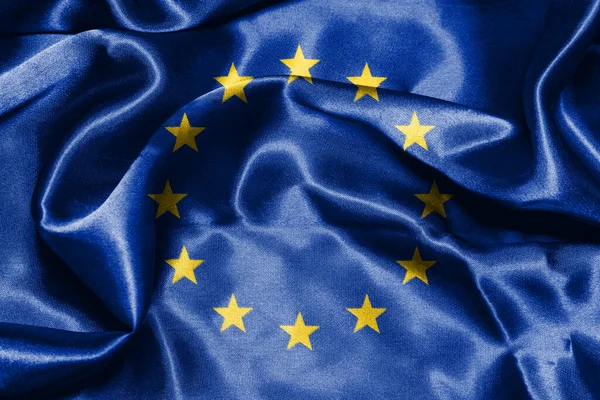Europeiska Unionens Flagga Officiella Färger Och Proportioner Blå Bakgrund Med — Stockfoto