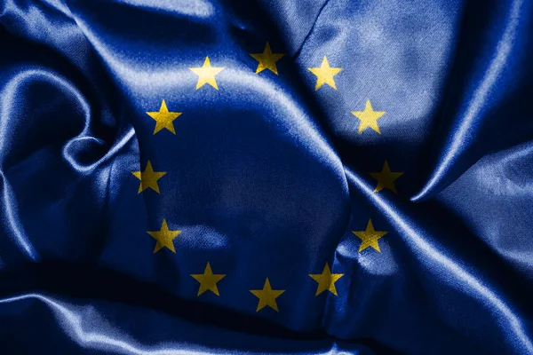 Europeiska Unionens Flagga Officiella Färger Och Proportioner Blå Bakgrund Med — Stockfoto