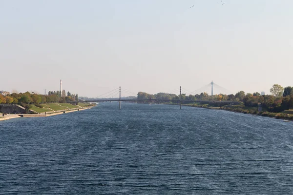 Río Danubio Viena Austria Cerca Ciudad Donau Donauinsel — Foto de Stock