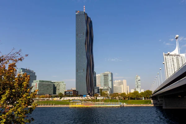 Vienna Austria October 2018 Tower Skyscraper Donaucity District Highest Corporate — Stockfoto