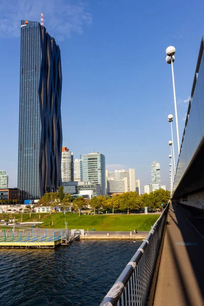 Vienna Austria October 2018 Tower Skyscraper Donaucity District Highest Corporate — Stockfoto