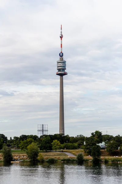 Vienna Austria August 2019 Donauturm Danube Tower Television Antenna Donaustadt — Photo