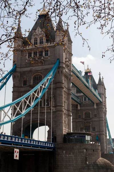 Londres Inglaterra Aril 2012 Tower Bridge Puente Más Famoso Londres — Foto de Stock
