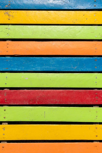 Colorful Wooden Boardwalk Wooden Boards Empty Space Text Logo — Foto de Stock