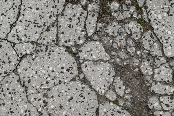 Top View Gray Granular Granite Small Stones Large Cracks Granite — Stockfoto