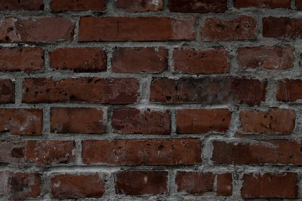 Close Wall Red Bricks Concrete Abstract Background Texture Brick Pattern — ストック写真