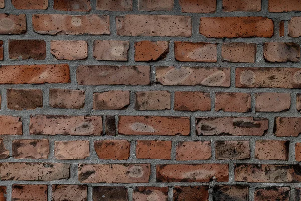Oude Muur Met Rode Bakstenen Beton Abstracte Achtergrond Textuur Baksteenpatroon — Stockfoto