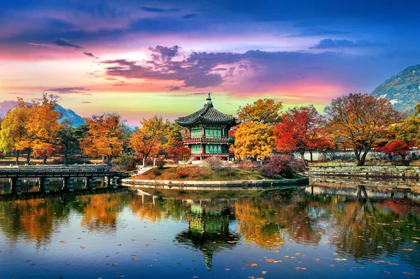 Gyeongbokgung Palace Outono Coréia Sul — Fotografia de Stock