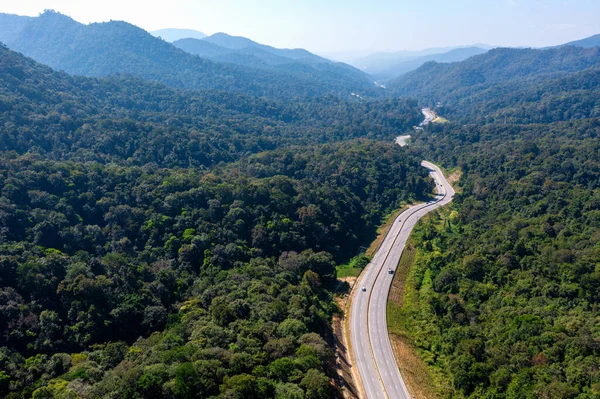 Aerial View Traffic Road Mountains — Stock Photo, Image
