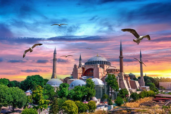Vue Aérienne Hagia Sophia Istanbul Turquie — Photo