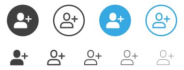 Yeni kullanıcı simgesi erkek vektör profil avatarını artı sembolle ekle, kullanıcı profili simgesi ekle