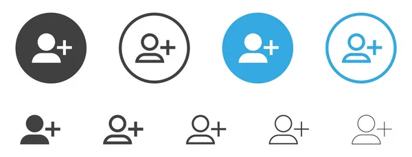 Ajouter Une Nouvelle Icône Utilisateur Vecteur Homme Profil Avatar Avec — Image vectorielle