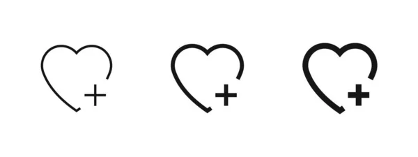 Přidat Oblíbené Ikony Srdce Ikona Uložit Symbol Záložky — Stockový vektor