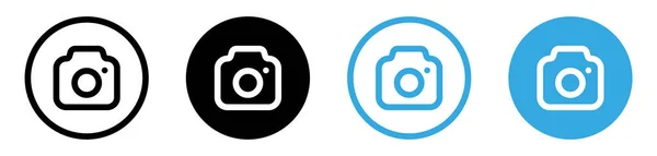 Kamera simgesi, fotoğraf makinesi sembolü, doldurulmuş enstantane simgesi, ince çizgi, uygulamalar ve web sitesi için özet ve vuruş tarzı