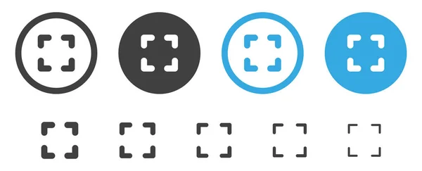 Icono Captura Símbolo Enfoque Central Icono Enfoque Automático Captura Pantalla — Archivo Imágenes Vectoriales