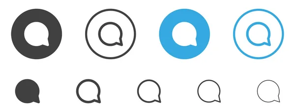 Icône Message Chat Symbole Bulle Parole Commentaire Parler Message Bulle — Image vectorielle