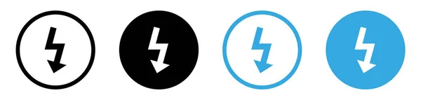 Flash Donder Power Icon Lightning Bolt Icon Met Donder Bout — Stockvector