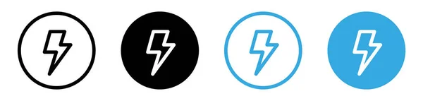 Flash Thunder Power Icon Lightning Bolt Icon Thunder Bolt Electric — Stock Vector