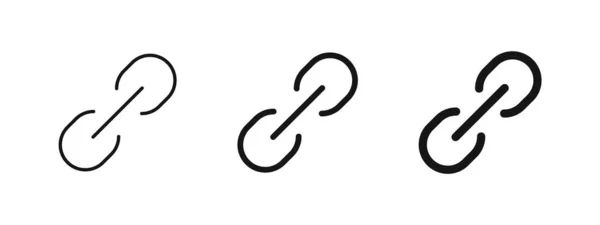 Значок Ссылки Символ Интернет Адреса Кнопка Подключения — стоковый вектор