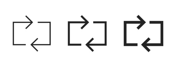 Actualizar Icono Repetir Recargar Símbolo Flecha Botón Conversión — Archivo Imágenes Vectoriales