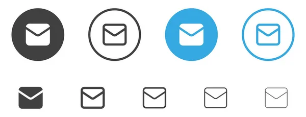 Значок Почтового Конверта Значок Сообщения Символ Электронной Почты Заполненной Тонкой — стоковый вектор