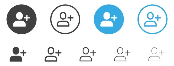 Добавить Новый Вектор Иконки Профиля Пользователя Символом Плюс Добавить Иконку — стоковый вектор