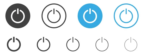 Icono Encendido Botones Apagados Signo Interruptor Energía Iconos Interruptor Encendido — Archivo Imágenes Vectoriales