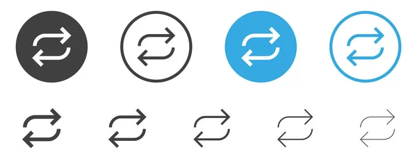 Rafraîchir Icône Répéter Recharger Symbole Flèche Convertir Bouton — Image vectorielle