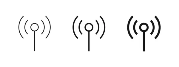 Значок Мережевого Сигналу Радіовежі Символ Wifi Бездротове Єднання — стоковий вектор