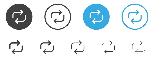 Actualizar Icono Repetir Recargar Símbolo Flecha Botón Conversión — Archivo Imágenes Vectoriales