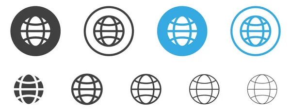 Dünya web simgesi www Yerküre ikonları. Kişi simgeleri için web sitesi simgesi