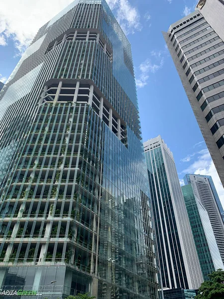 Singapore View Modern Business Skyscrapers Cityscape Office Buildings City Center Stock Picture