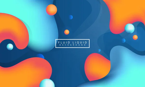 Fluid Liquid Background Design — Stock Vector