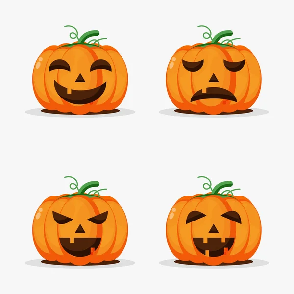 Halloween Pumpkin Design Set — Stock Vector