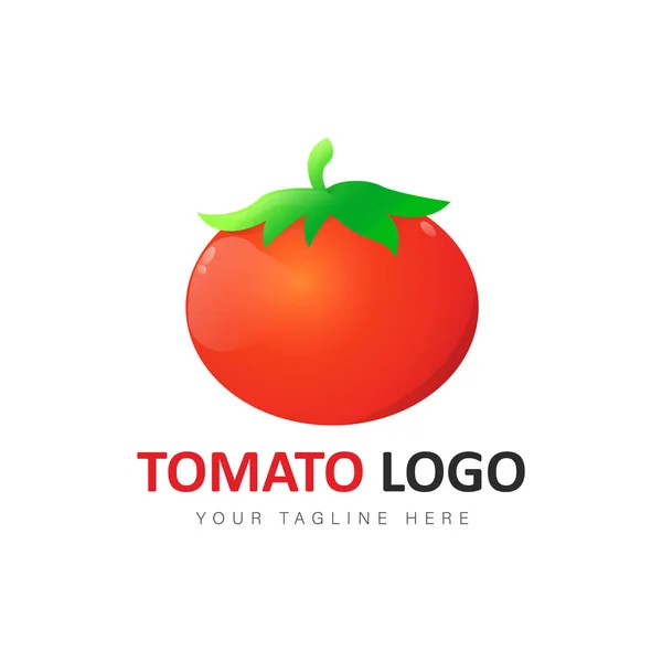 Tomato Logo Gradient Design Illustration — Stock Vector