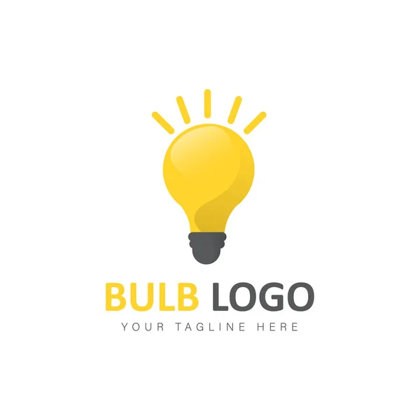 Ilustración Diseño Logotipo Bombilla — Vector de stock