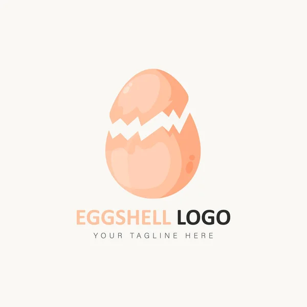 Ilustración Del Diseño Del Logo Eggshell — Archivo Imágenes Vectoriales