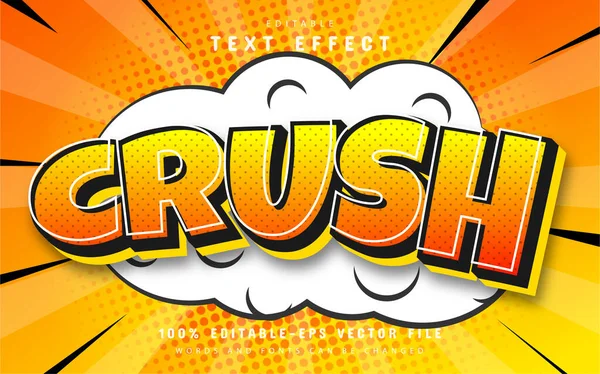 Crush Comic Text Effect — Stock Vector