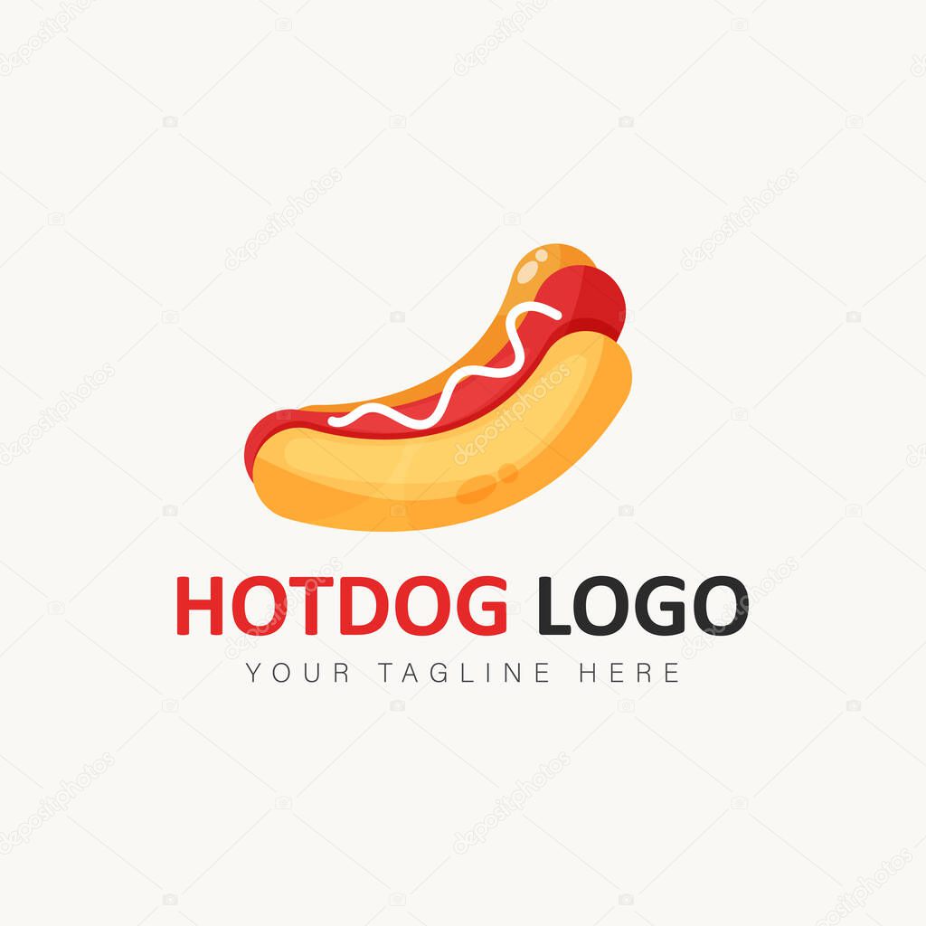 Hotdog logo design illustration