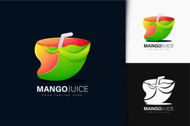 Gradyanlı mango suyu logosu tasarımı