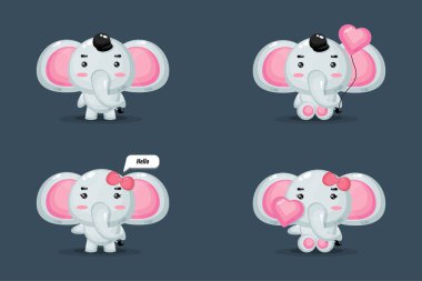 Şirin Fil Maskotu seti