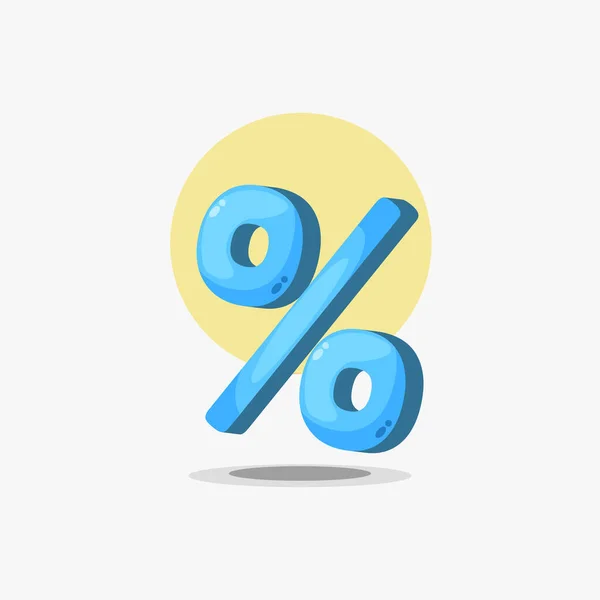 Ilustração Design Ícone Percentual — Vetor de Stock