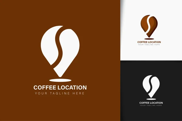 Disegno Logo Posizione Caffè — Vettoriale Stock