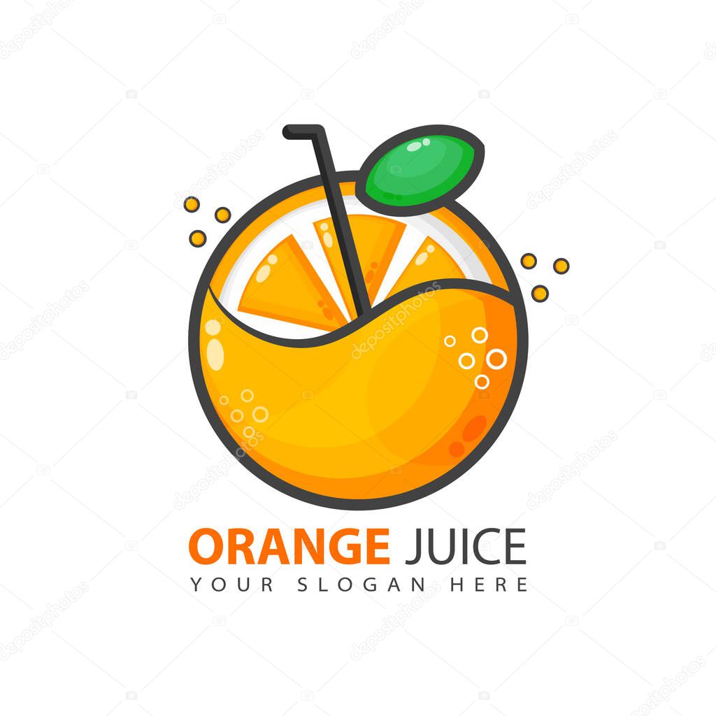 Orange juice logo design