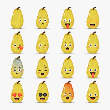 Duygu simgeli şirin meyveler.