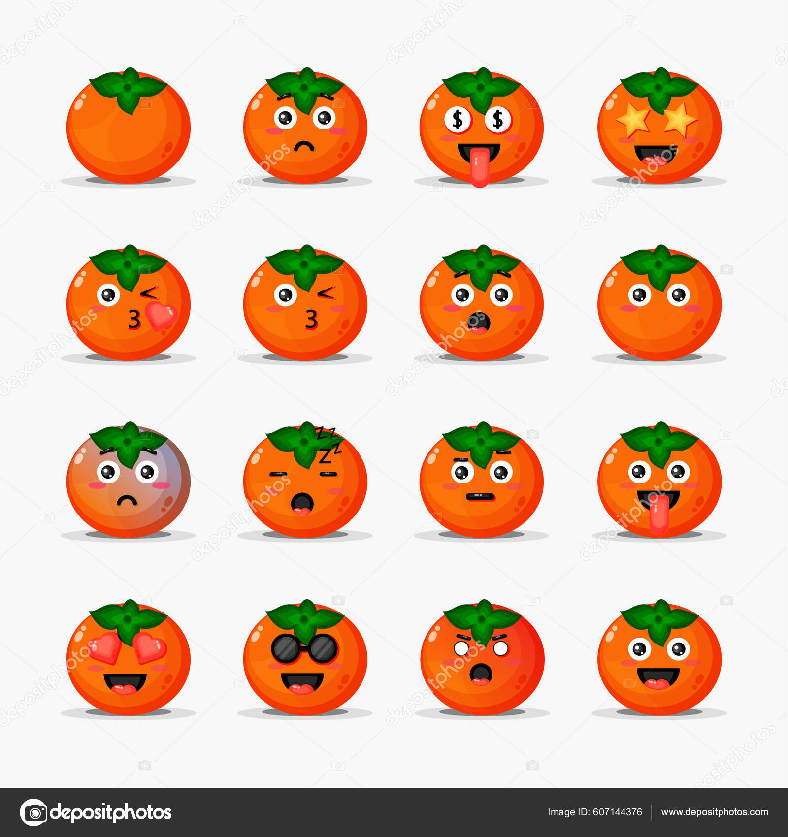 Set Cute Blueberries Emoticons Stock Vector by ©tridatustudio 607144376