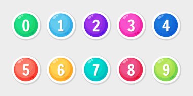 Madde noktalı renkli simge seti