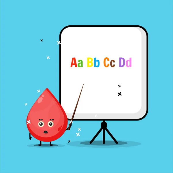 Linda Mascota Sangre Explica Alfabeto — Vector de stock